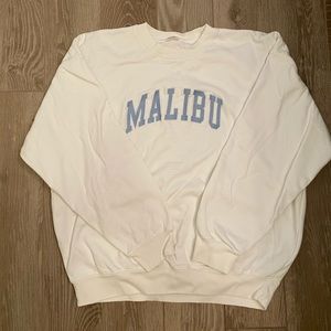 John Galt White Malibu Crew Neck Sweatshirt